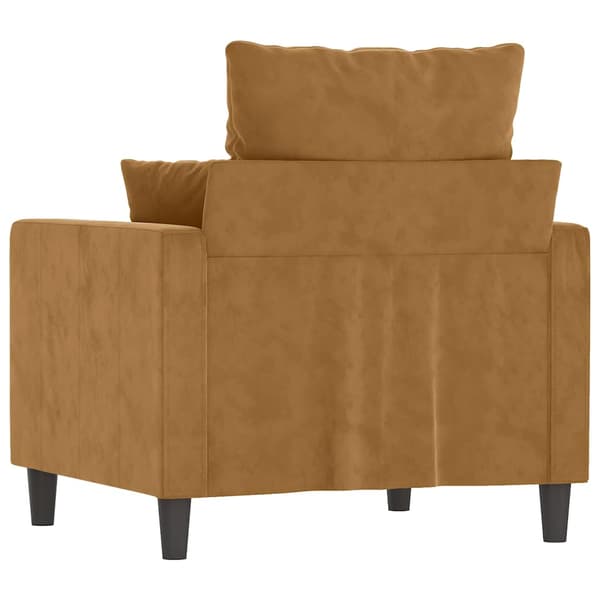 vidaXL Fåtölj, Brun, 60 cm, Klädd i sammet