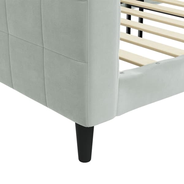 vidaXL Bäddsoffa ljusgrå 90x190 cm klädd i sammet