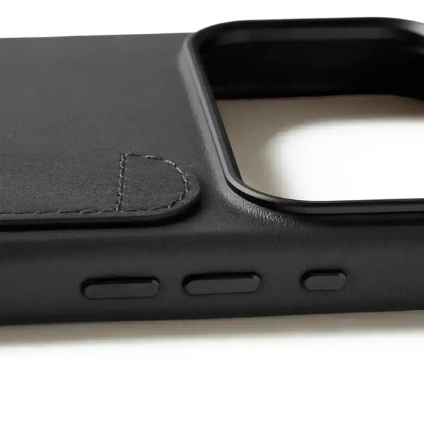 Mujjo - Læderpung til iPhone 17 Pro / Pro Max - Pung til iPhone iPhone 17 Pro Max / Sort