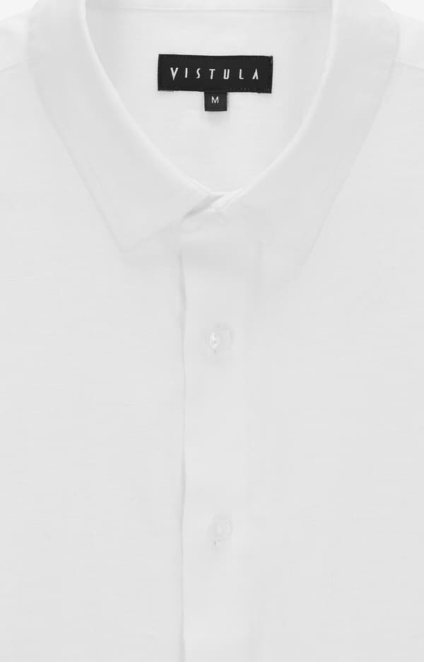 Slim fit hørskjorte M