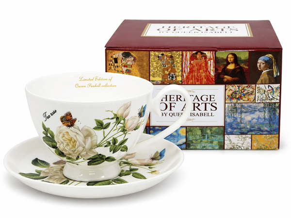 White Rose porslinskopp 250 ml + Queen Isabell fat som present
