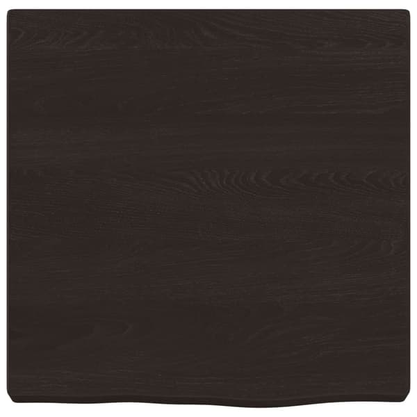 vidaXL hylde mørkebrun 40x40x(2-4) cm egetræsfinish