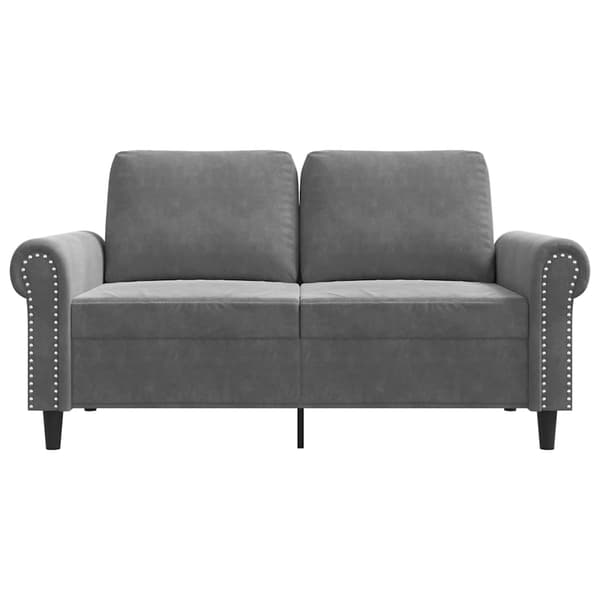 vidaXL 2-sitssoffa mörkgrå 120 cm klädd i sammet
