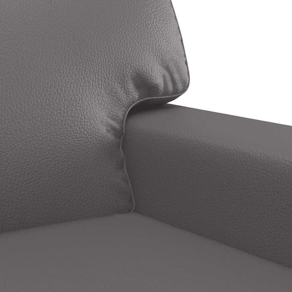 vidaXL 2-personers sofa, grå, 140 cm, kunstlæder