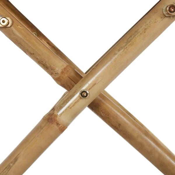 vidaXL Hopfällbara regissörsstolar 2 st röd bambu och tyg