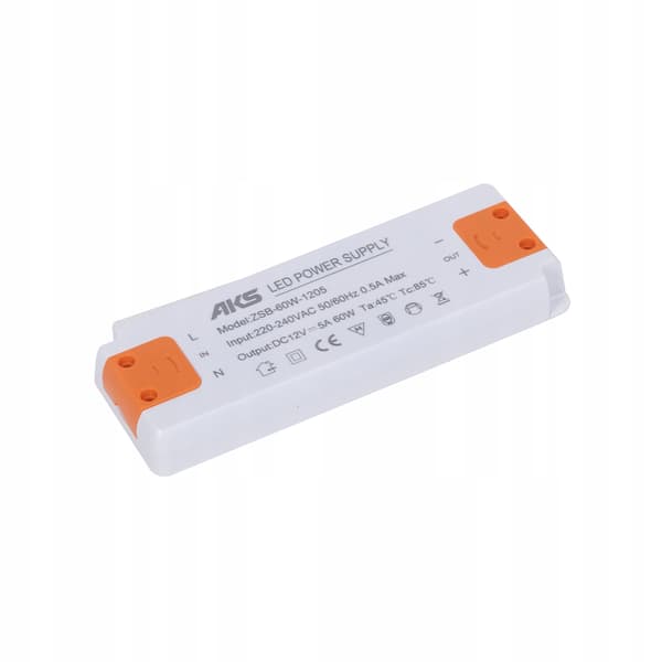 Møbelstrømforsyning 12V 60W til LED-strimler