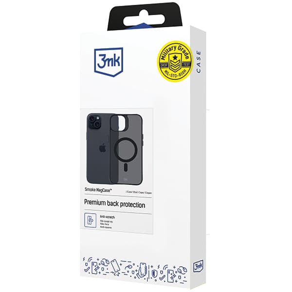 3MK Smoke MagCase-skal för iPhone 15 Plus