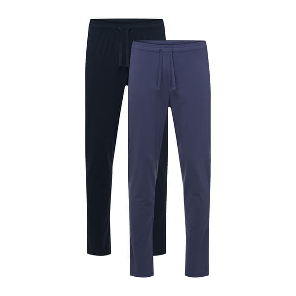 Mode Henderson Herr Långa Pyjamasbyxor 2-Pack | Marinblå, Blå M