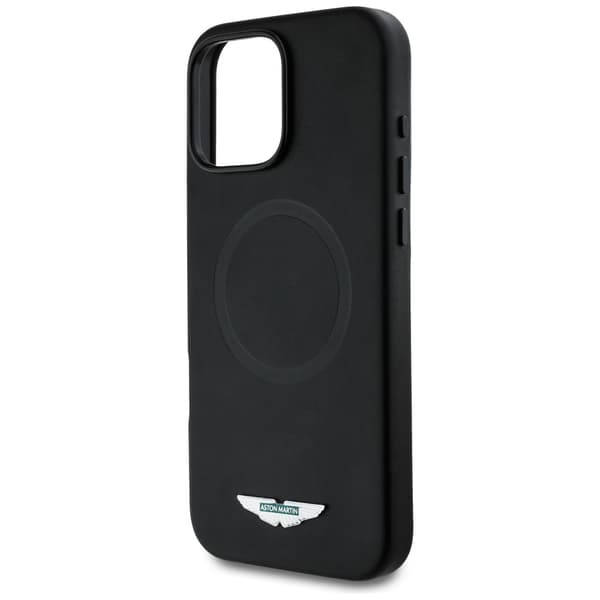 Aston Martin HC FW Logo MagSafe-cover til iPhone 16 Pro Max, sort