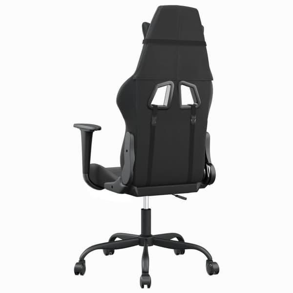 vidaXL massage-gamingstol, sort og grå, kunstlæder