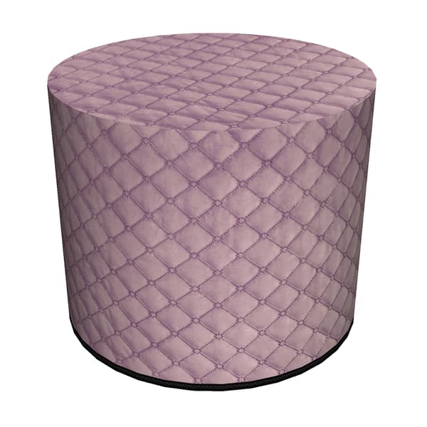 Kunglig rosa rund dekorativ puff
