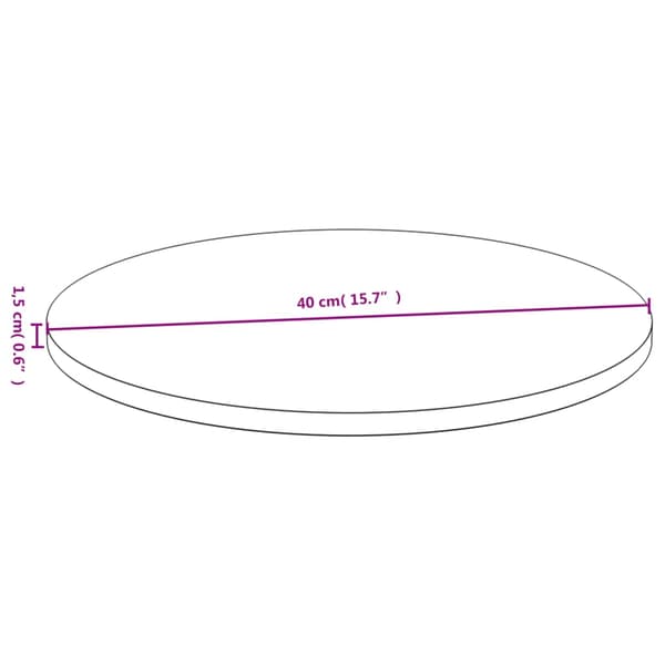 vidaXL Pöytälevy Ø40x1,5 cm bambu