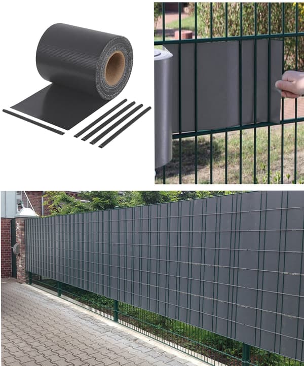 Heckermann Stakettejp 19cm x 35m - Mörkgrå