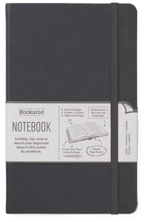 Bookaroo Notesbog A5 - Sort
