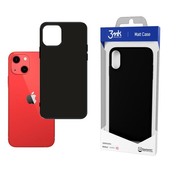 3MK Matt cover til iPhone 13, sort