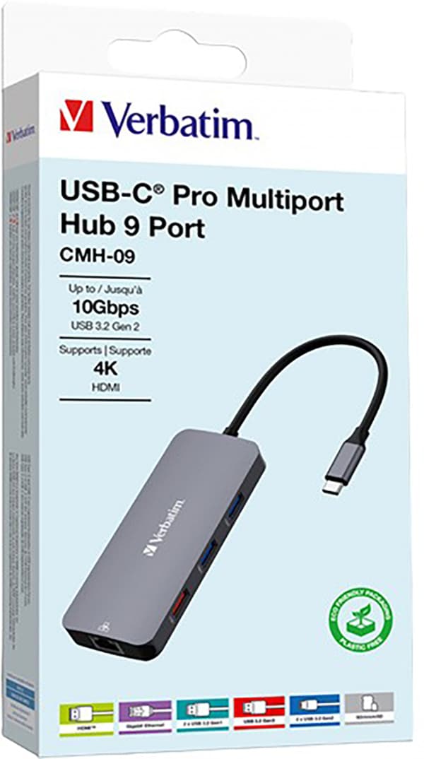 Verbatim CMH-09 Grå USB-hub
