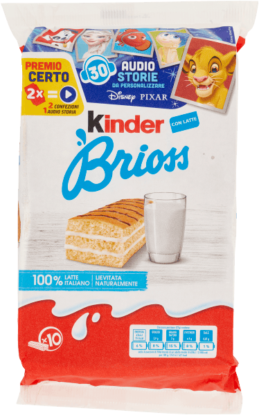 Brioss mjölkkakor 10x27g - Kinder