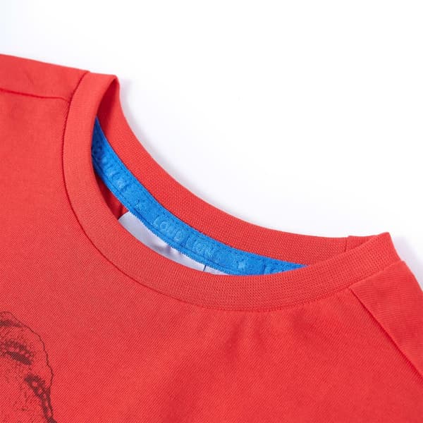 Barn-T-shirt, röd, 128