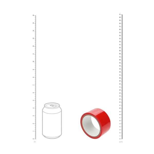 PVC-tejp utan klibb - 20 m - Röd