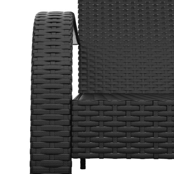 vidaXL Adirondack havestol, sort, polyrattan