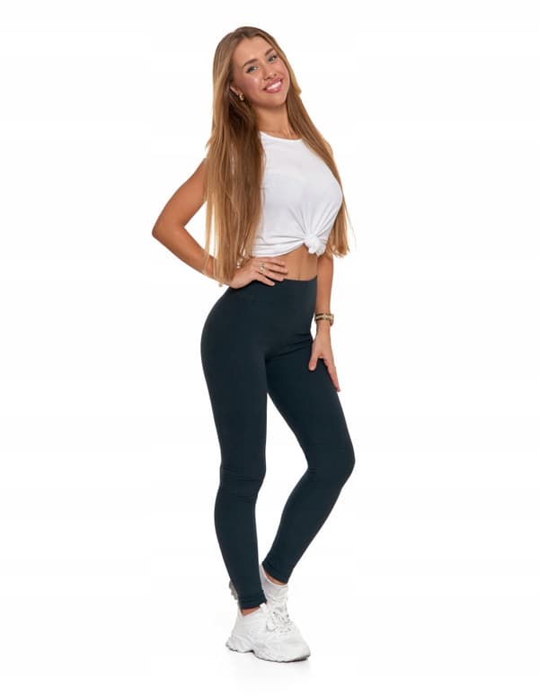 MORAJ ribbade leggings med hög midja, dam, S/M, grafitgrå