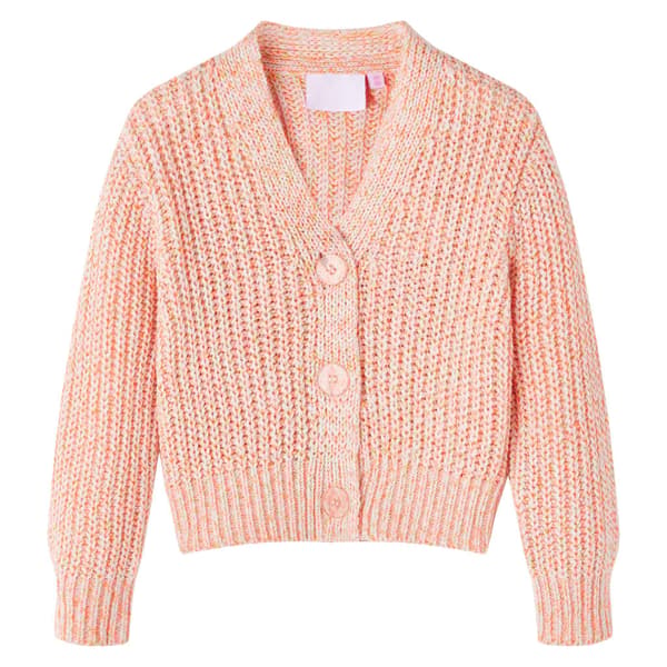 Barnstickad kofta, blandad rosa, 116