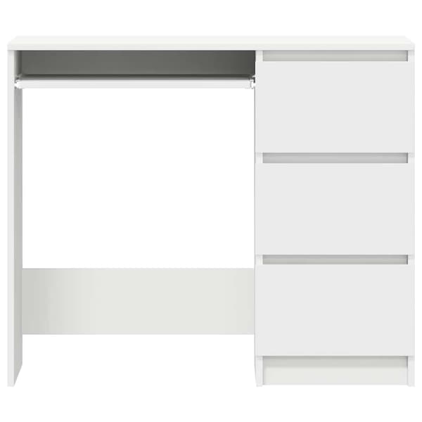 vidaXL skrivebord, hvid, 90x45x76 cm, spånplade