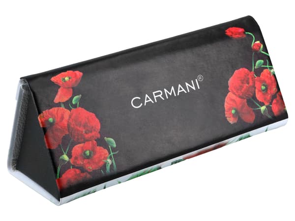 Carmani, foldbart brilleetui, foldbart - røde valmuer