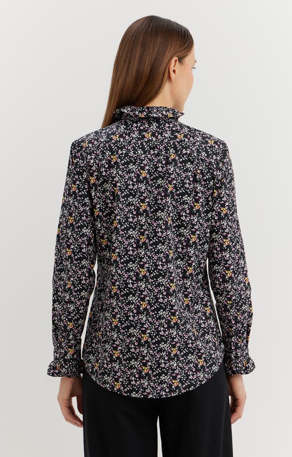 Flæset blomsterskjorte 38