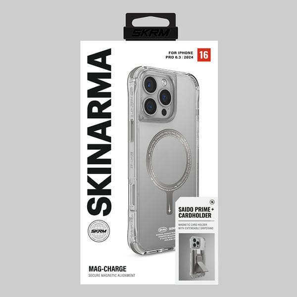 Skinarma Saido MagSafe-etui til iPhone 16 Pro i titanium