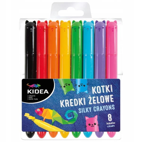 KIDEA 6899 CAT GEL CRIYONS 8 FARVER