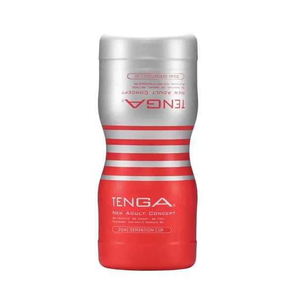 Tenga Dual Sensation Cup Engångsmasturbator med Två Hål Medium