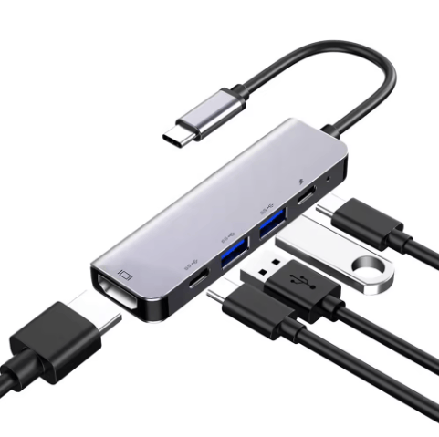 SC-USH83 USB-C adapter 5-i-1 hubb