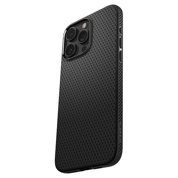 Spigen Liquid Air-cover til iPhone 15 Pro Max, matsort