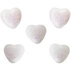 Styrofoam hjerter 19x19mm hvide 50 stk