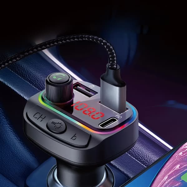 bil MP3-spelare bluetooth snabb usb-laddare