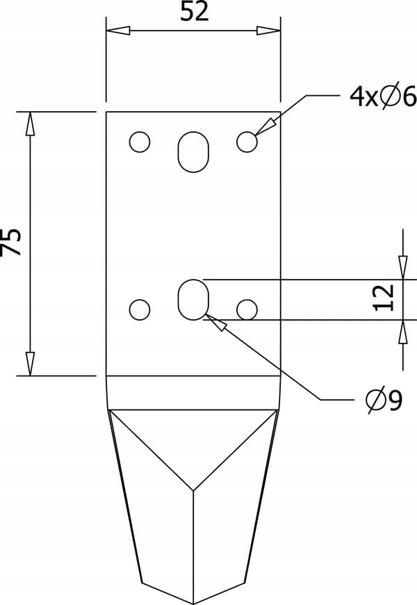 Møbelben til sovesofa sort MAT loft H150 holdbar SL017