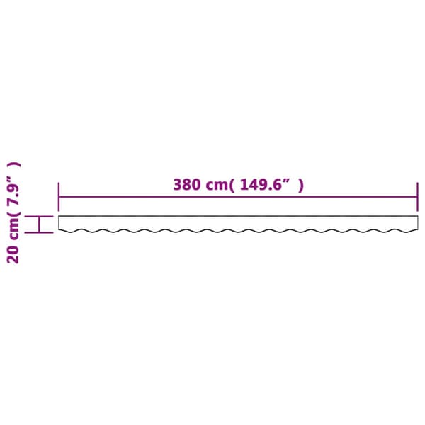 vidaXL Markiskappa, bruna ränder, 4 m