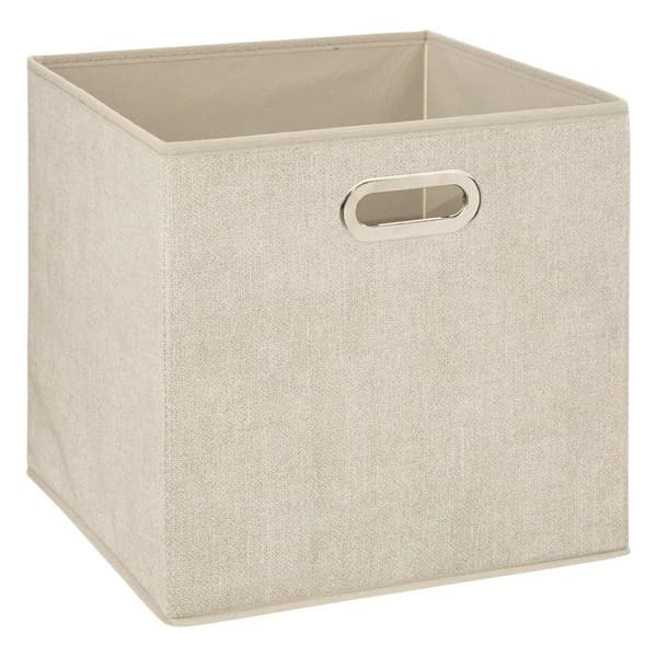 Beige tekstilbeholder til tøj