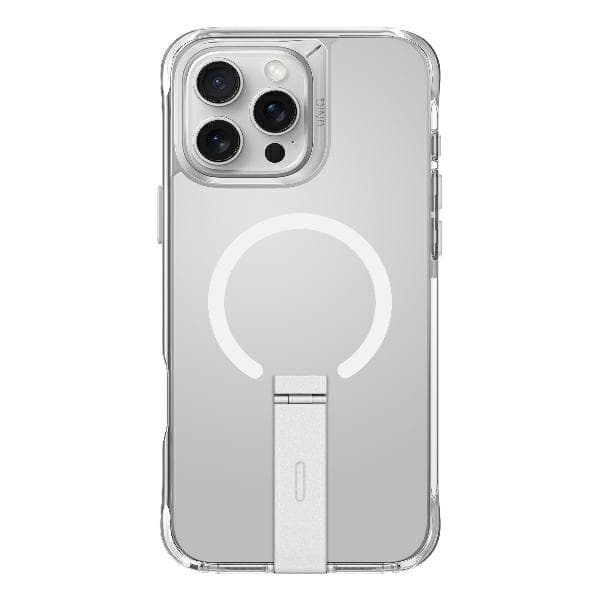 UNIQ Eleva-cover med Vertica-stativ til iPhone 16 Pro Max, gennemsigtig