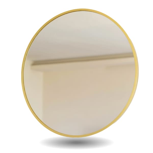 KLASSISK RUND SPEGEL GULDRAM 90x90cm