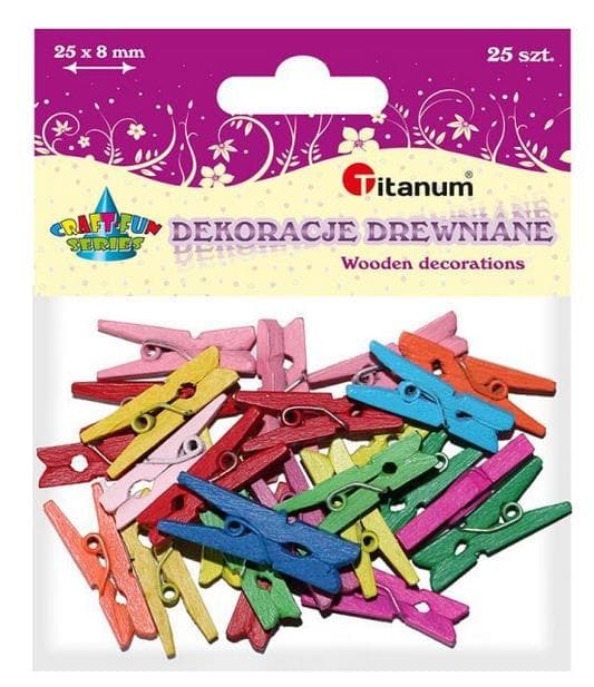 Træklemmer 8 farver 3x25mm 25 stk