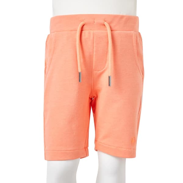 Barnshorts med dragsko, neonorange, 140