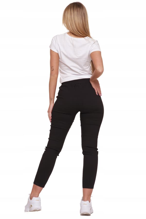 Damejoggerbukser med elastik og bindebånd Elegant MORAJ 2XL/3XL SORT
