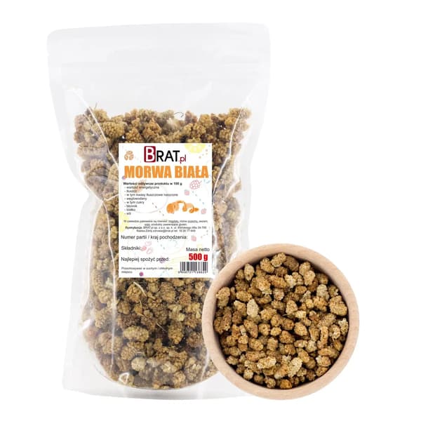 Kuivattuja mulperinmarjoja 500 g