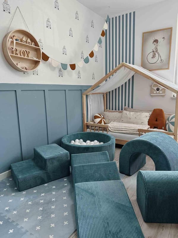 Tør pool 110x40 Corduroy Blå uden bolde