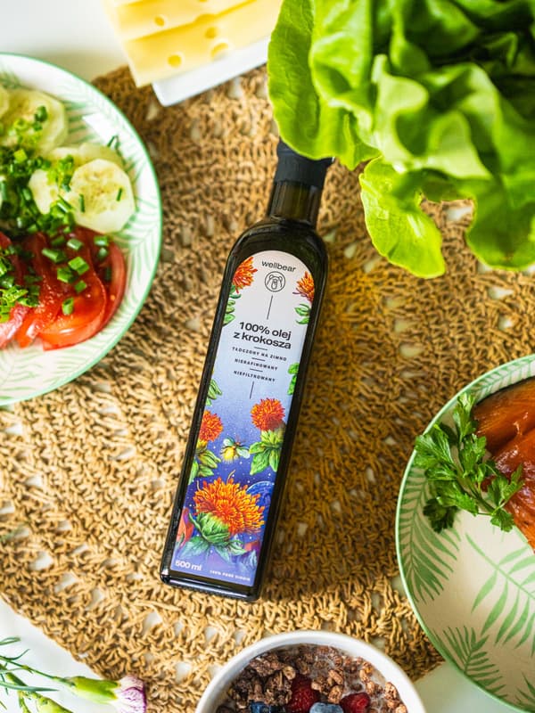 Wellbear - Kallpressad safflorolja - 500 ml