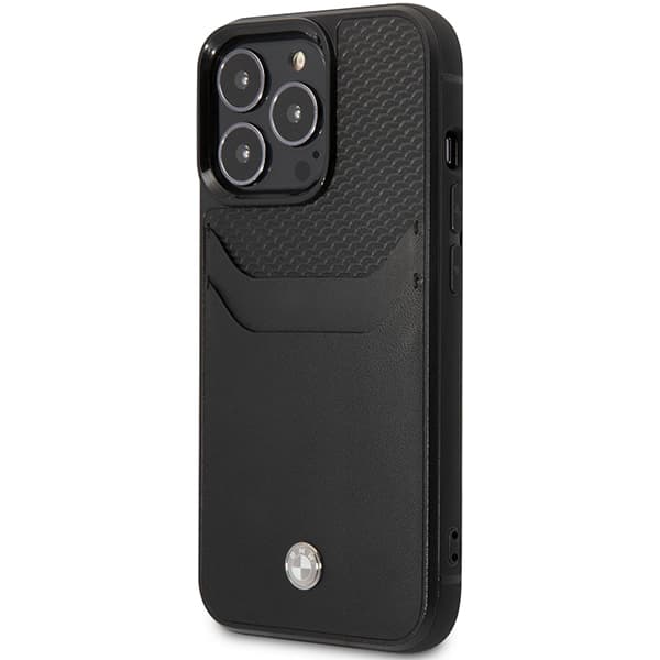 BMW Læderetui med Kortholder til iPhone 14 Pro, Sort