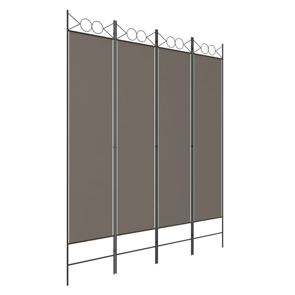 vidaXL 4-panelsskærm, antracit, 160x200 cm, stof