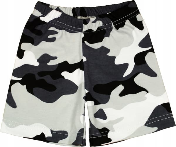 Sorte camouflage shorts, 74 knaphuls
